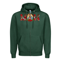 Sports Green mom lady of guadalupe Zipper Hoodie - BarkalooDesign