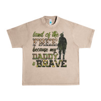 French Oak land of the free because my daddy is brave Urban Heavy Tee - HRA Design Shop