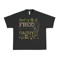 Pigment Black land of the free because my daddy is brave Urban Heavy Tee - HRA Design Shop