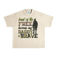 Sandshell land of the free because my daddy is brave Urban Heavy Tee - HRA Design Shop