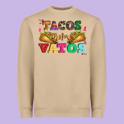 Tacos Before Vatos Heavyweight Sweatshirt Designed By Cts Tumbler Store