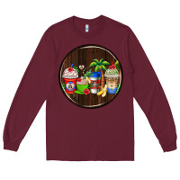 Burgundy dominican republic coasters Long Sleeve Tee - AdoDesignShop