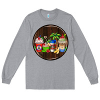 Heather Grey dominican republic coasters Long Sleeve Tee - AdoDesignShop