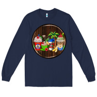 Navy dominican republic coasters Long Sleeve Tee - AdoDesignShop