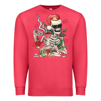 Cardinal skeleton santa Premium Sweatshirt - MaliasSmallBusiness