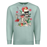 Seafoam skeleton santa Premium Sweatshirt - MaliasSmallBusiness