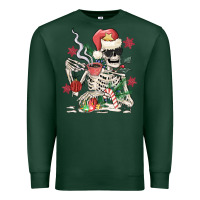 Sports Green skeleton santa Premium Sweatshirt - MaliasSmallBusiness