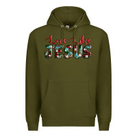 Army Green love like jesus Premium Hoodie - AdoDesignShop