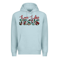 Blue Mist love like jesus Premium Hoodie - AdoDesignShop