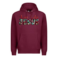 Burgundy love like jesus Premium Hoodie - AdoDesignShop