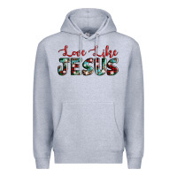 Heather Grey love like jesus Premium Hoodie - AdoDesignShop