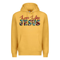 Mustard love like jesus Premium Hoodie - AdoDesignShop