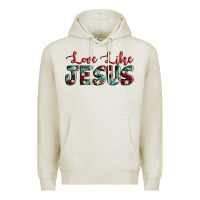 Oatmeal Heather love like jesus Premium Hoodie - AdoDesignShop