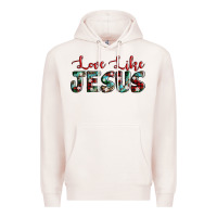 Pale Pink love like jesus Premium Hoodie - AdoDesignShop