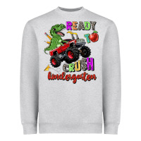 Heather Grey ready to crush kindergarten Heavyweight Sweatshirt - Zillion Design Studio
