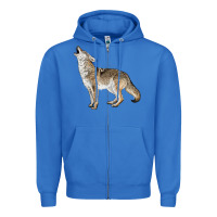 True Royal Howling Coyote Zipper Hoodie - LillyAllenDesigns