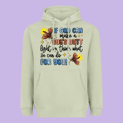 If God Can Make A Bugs Butt Light Up Heavyweight Hoodie Designed By Maliassmallbusiness