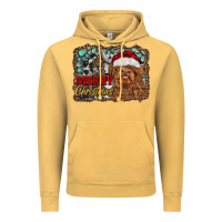 Vintage Mustard merry Christmas highland cow Vintage Hoodie - RanaPortraitStore