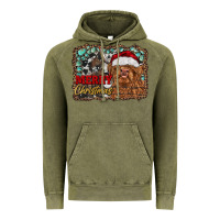 Vintage Olive merry Christmas highland cow Vintage Hoodie - RanaPortraitStore