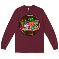 Burgundy dominican republic coasters Long Sleeve Tee - AdoDesignShop