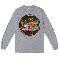 Heather Grey dominican republic coasters Long Sleeve Tee - AdoDesignShop