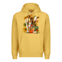 Antique Gold Fall Heifer Premium Hoodie - LillyAllenDesigns