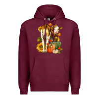Burgundy Fall Heifer Premium Hoodie - LillyAllenDesigns