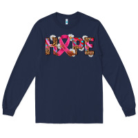 Navy hope and cancer ribbon Long Sleeve Tee - AdoDesignShop