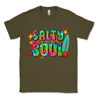 Army Green salty soul Classic Tee - AdoDesignShop