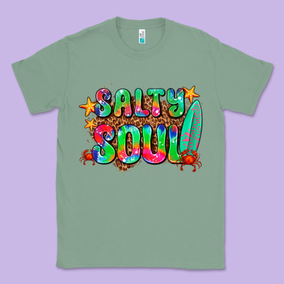 Salty Soul Classic Tee Designed By Adodesignshop