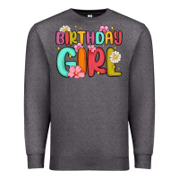 Charcoal Heather birthday girl Premium Sweatshirt - MaliasSmallBusiness