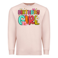 Pale Pink birthday girl Premium Sweatshirt - MaliasSmallBusiness