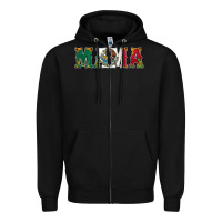 Black mexican flag mama Zipper Hoodie - Jasminsmagicworld