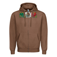 Chestnut mexican flag mama Zipper Hoodie - Jasminsmagicworld