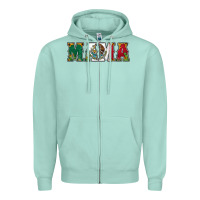 Seafoam mexican flag mama Zipper Hoodie - Jasminsmagicworld