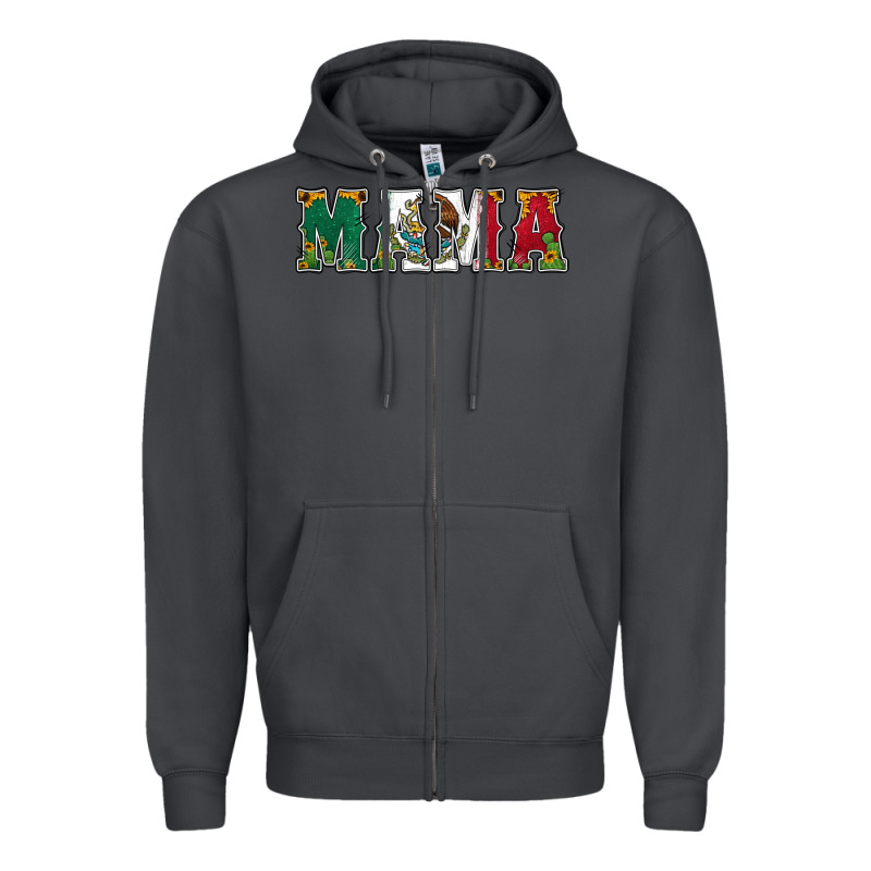 Mexican Flag Mama Zipper Hoodie by Jasminsmagicworld | Teevron