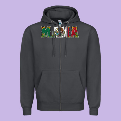 Mexican Flag Mama Zipper Hoodie Designed By Jasminsmagicworld