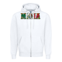 White mexican flag mama Zipper Hoodie - Jasminsmagicworld