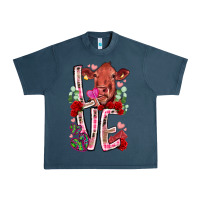 Midnight Navy love cow valentine Urban Heavy Tee - RacoonDesign