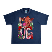 Navy love cow valentine Urban Heavy Tee - RacoonDesign