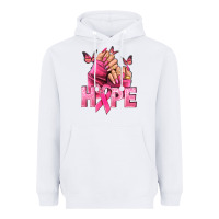 White Hope Breast Cancer Caucasian hand nails Heavyweight Hoodie - NancyCooperArtShop