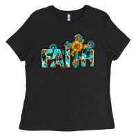 Black faith with cross ado Ladies Tee - AdoDesignShop