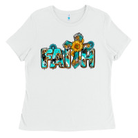 White faith with cross ado Ladies Tee - AdoDesignShop