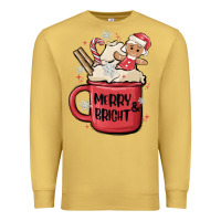 Antique Gold merry and bright Premium Sweatshirt - MaliasSmallBusiness