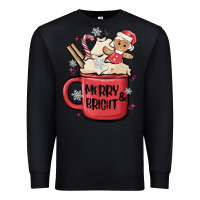 Black merry and bright Premium Sweatshirt - MaliasSmallBusiness