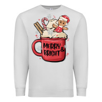 Dove Grey merry and bright Premium Sweatshirt - MaliasSmallBusiness