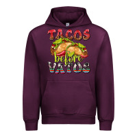 Mauve Wine Tacos Before Vatos Urban Hoodie - texasbilliewilder