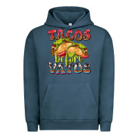 Pigment Midnight Navy Tacos Before Vatos Urban Hoodie - texasbilliewilder