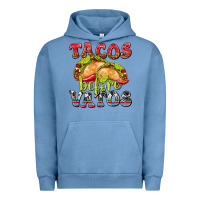 Pigment Pebble Blue Tacos Before Vatos Urban Hoodie - texasbilliewilder