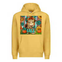 Antique Gold Western Fall Cow Premium Hoodie - LillyAllenDesigns
